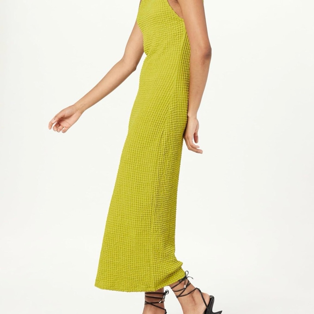 Elegant Lime Green Sleeveless Dress